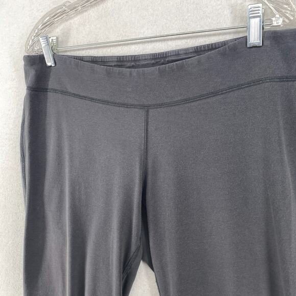 EILEEN FISHER Pants L Organic Cotton Stretch Jersey Cropped Straight Gray USA - Picture 2 of 13